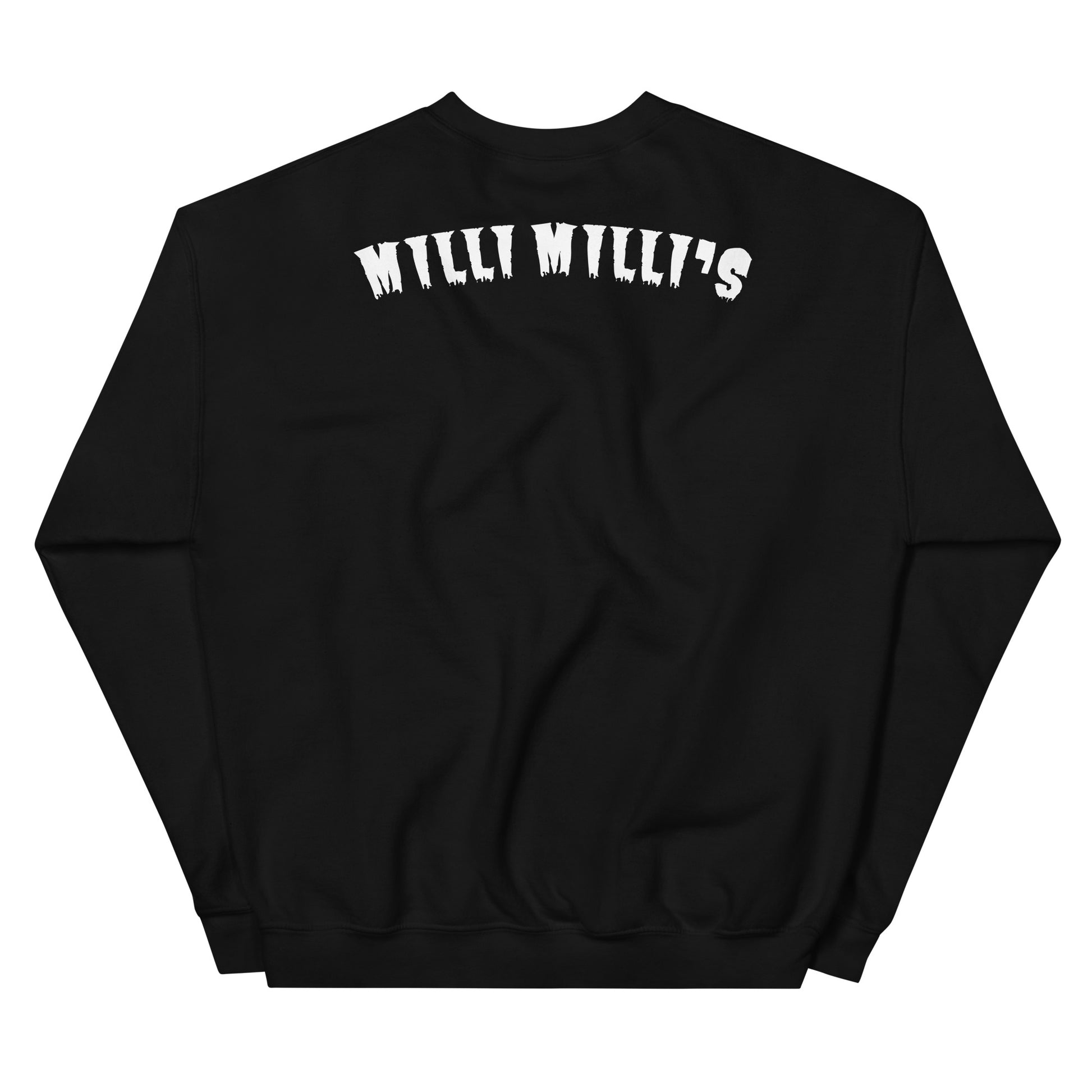 Ein schwarzer Pullover mit weißer Schrift, auf der steht, 'Will Wilt's'