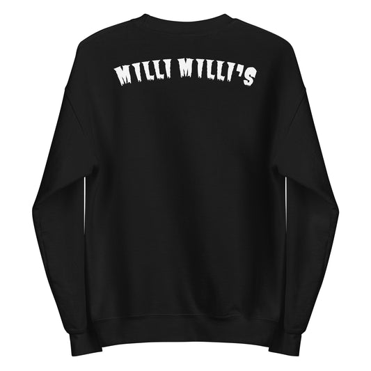 ein schwarzer Pullover mit weißer Aufschrift, die 'wilde Hügel' sagt