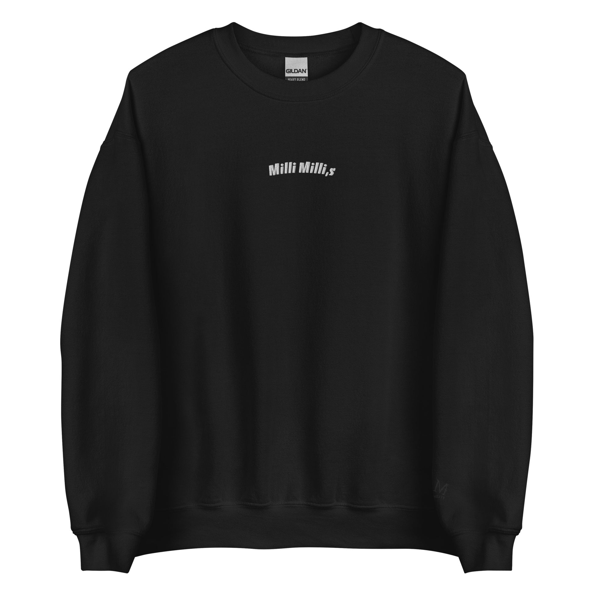 ein schwarzer Sweatshirt mit einem weißen Logo darauf