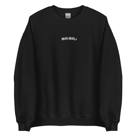 ein schwarzer Sweatshirt mit einem weißen Logo darauf