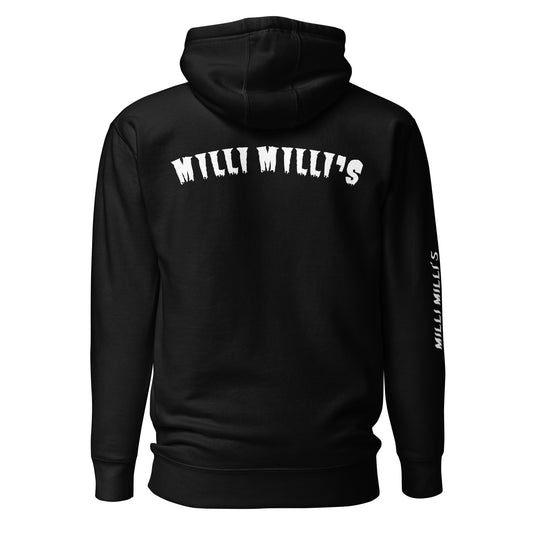 eine schwarze Kapuzenjacke mit dem Wort willie's darauf