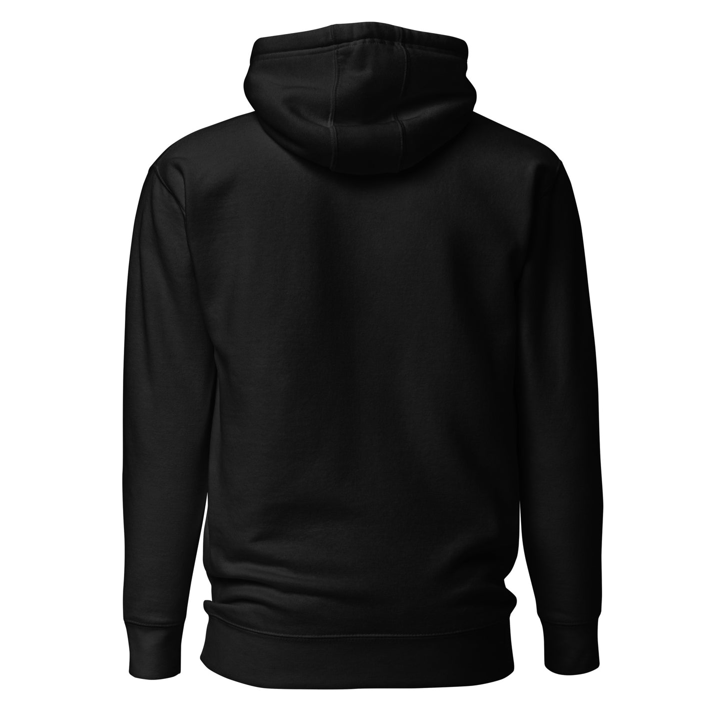 ein schwarzer Kapuzenpullover mit einer Kapuze darauf