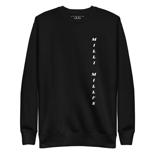 ein schwarzer Pullover mit dem Wort Miller darauf gedruckt